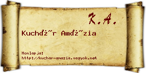 Kuchár Amázia névjegykártya